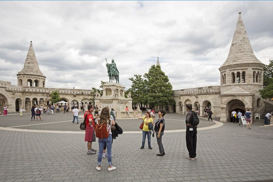 Budapest: Castle District Walk with Matthias Church Entry - Savoyai Terrace and Matthias Fountain finish the story