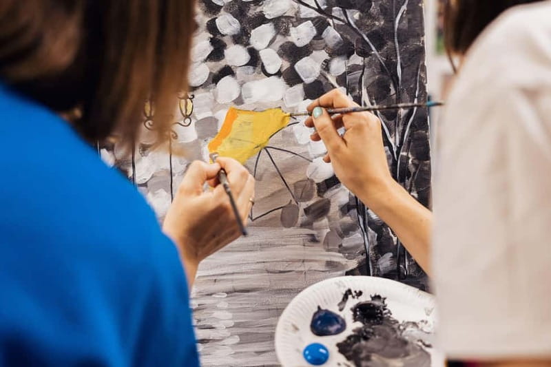 Budapest: Paint and sip experience - Wine, art supplies, and the real value of $50