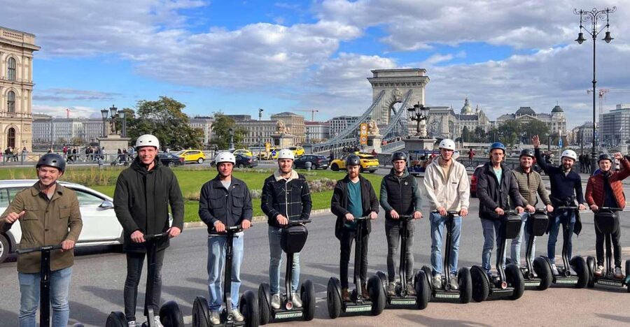 Budapest: Segway Grand City Tour (Buda + Margaret + Pest) 3h - Crossing Elizabeth Bridge toward Buda