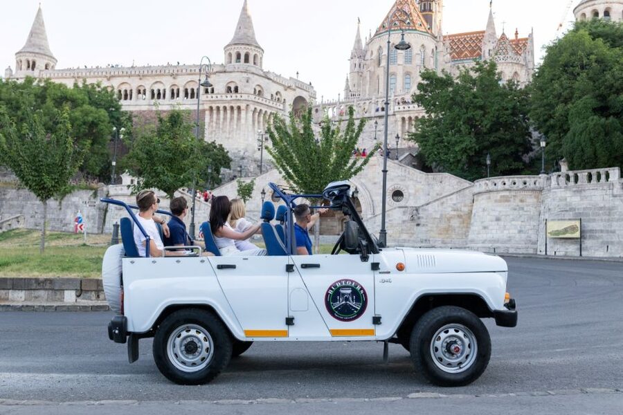 Iconic Budapest tour with Classic Russian Jeep and G-Wagon - Starting above the Danube at Gellért Hill