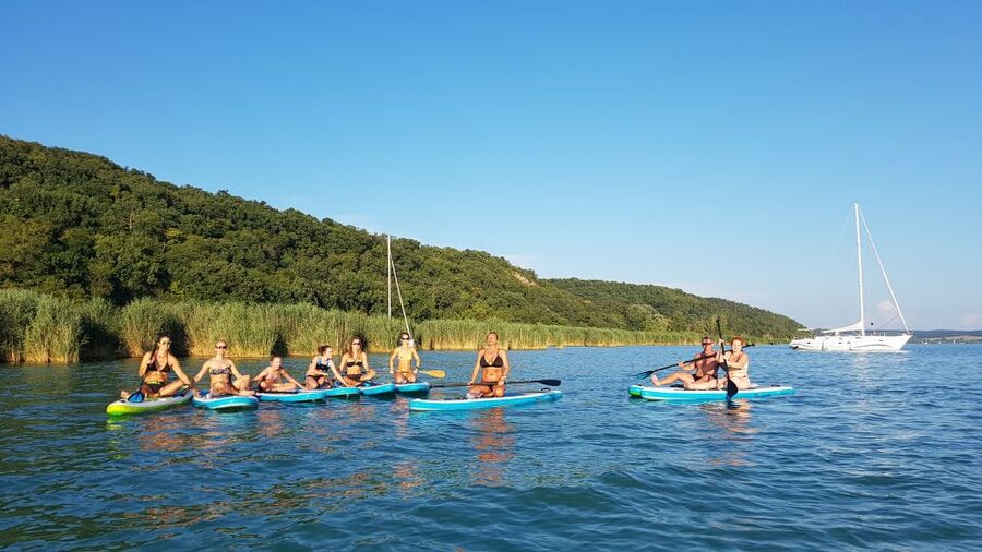 Lake Balaton: Paddle Board Tour of Tihany National Park - The first few minutes on the board