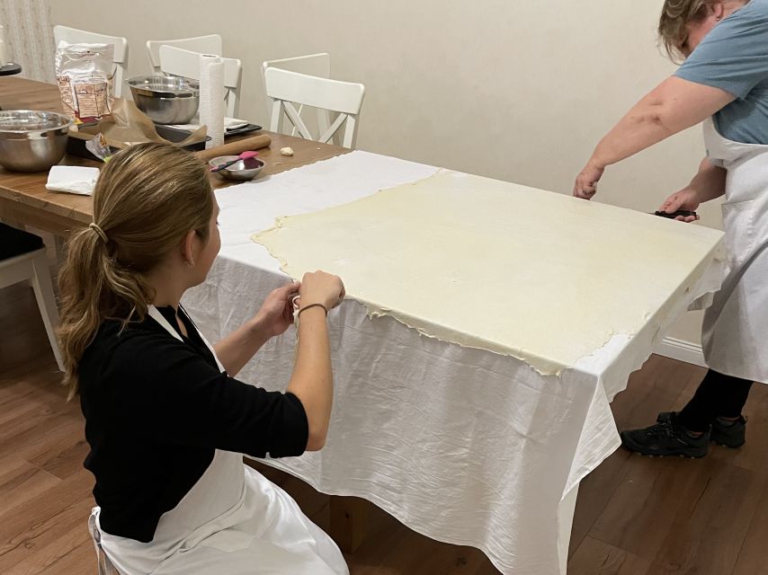 Stretched Strudel Making Class with 2 Different Fillings - Practical details that affect your plans
