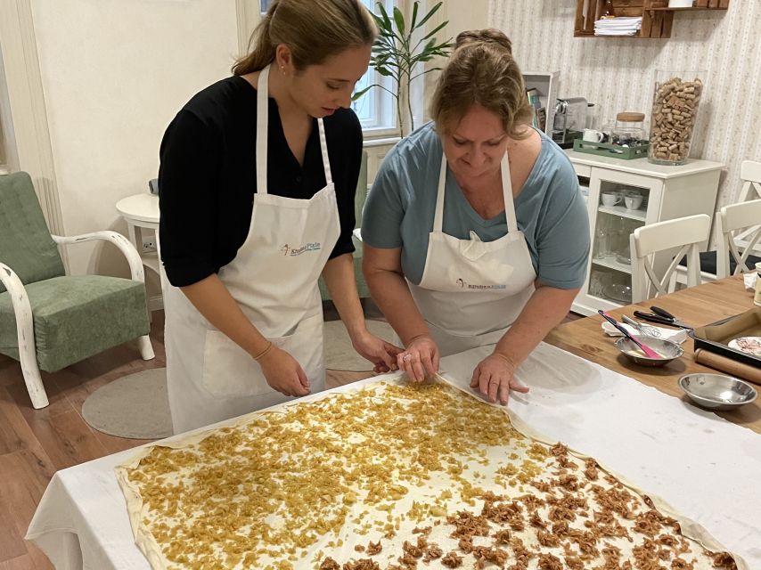 Stretched Strudel Making Class with 2 Different Fillings - What happens while the strudels bake